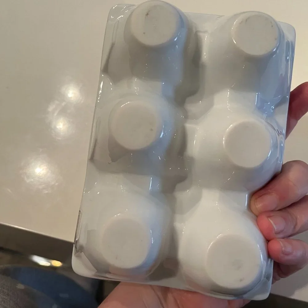 Hard Boiled Egg Porcelain Serving Tracys (Holds 12 Eggs) (h/x)‎